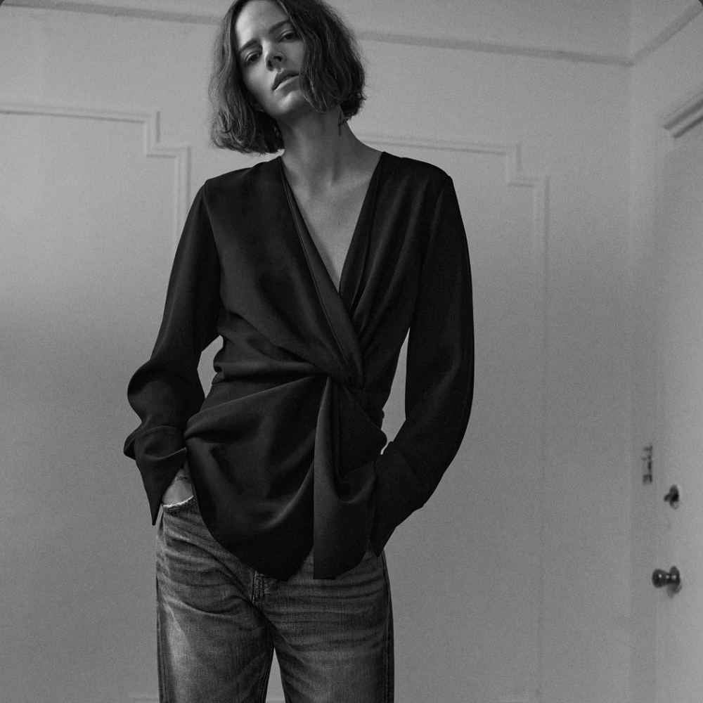 Zara knotted top